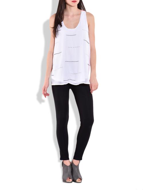 white and peach sleeveless top - 9686567 - Very Small Image - 1