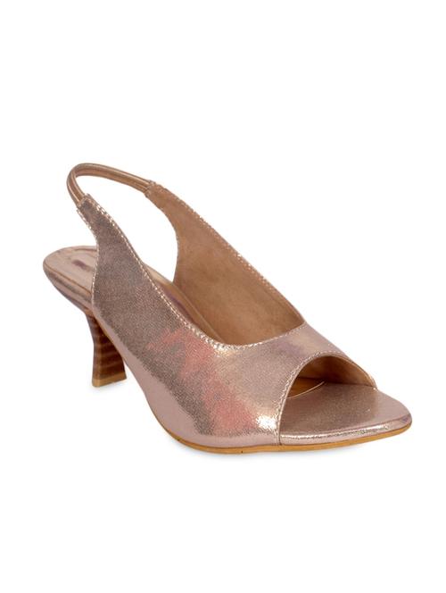 gold peep-toe sandals - 9689221 - Very Small Image - 1