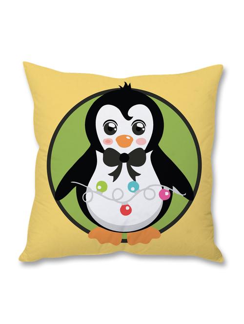 beige penguin printed cushion cover - 9689363 - Very Small Image - 1