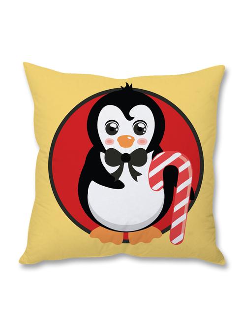 beige penguin printed cushion cover - 9689364 - Very Small Image - 1
