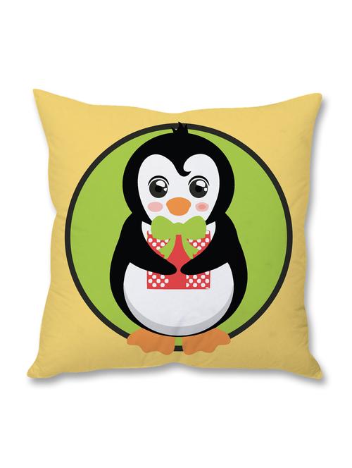 beige penguin printed cushion cover - 9689365 - Very Small Image - 1