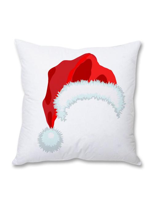 white cap printed cushion cover - 9689386 - Very Small Image - 1