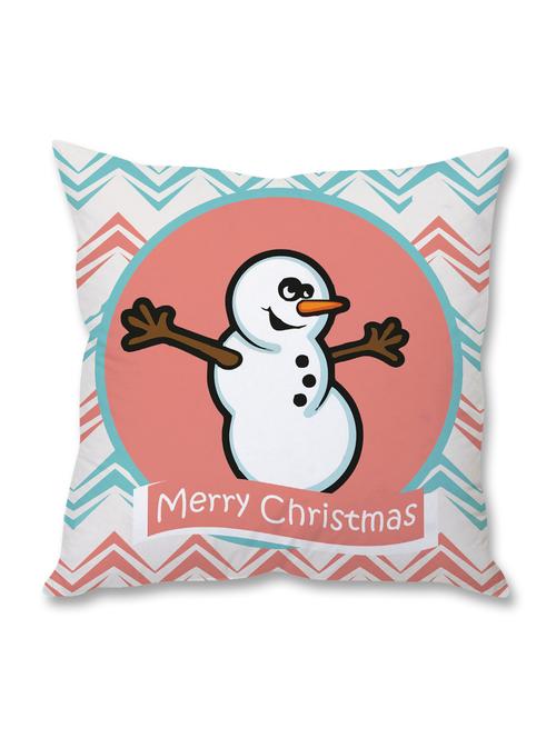white snowman printed cushion cover - 9689412 - Very Small Image - 1