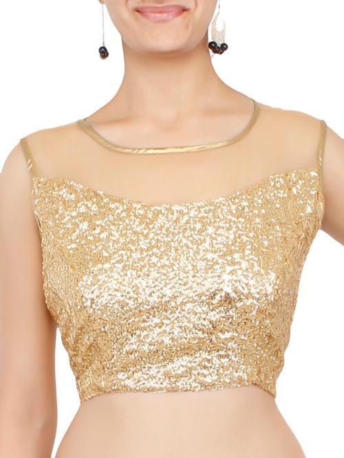 Golden Sequined Blouse - 9690044 - Very Small Image - 1