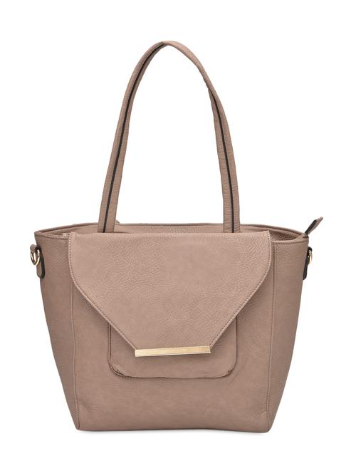 beige faux leather handbag - 9691073 - Very Small Image - 1