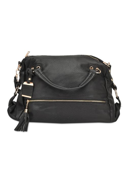 black faux leather handbag - 9691074 - Very Small Image - 1