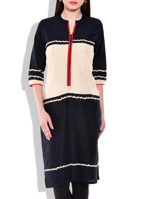 multicolor cotton printed kurta - 9692580 - Very Small Image - 1