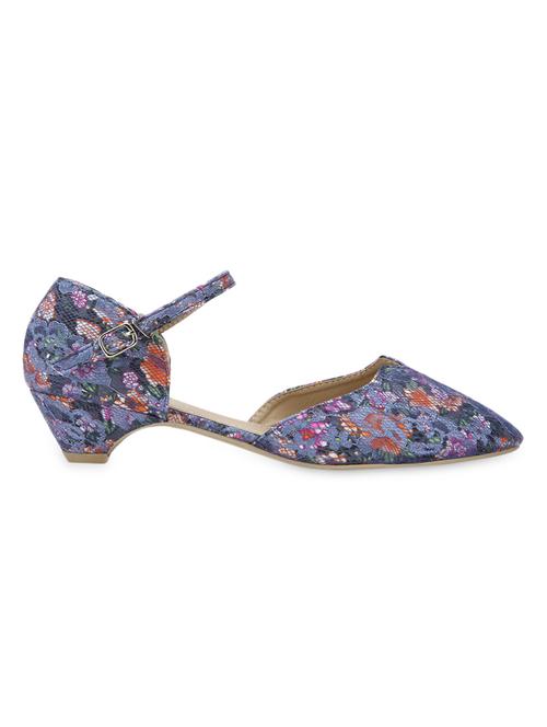multicolored leatherette floral kitten heeled bellies - 9692858 - Very Small Image - 1