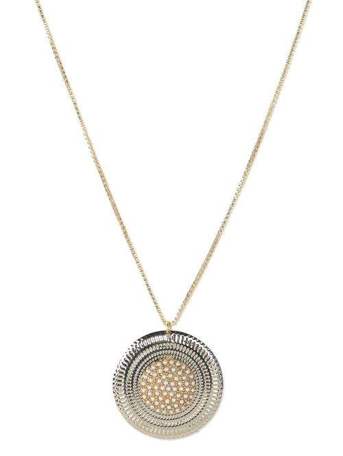 studded circle neckpiece with golden chain - 969420 - Very Small Image - 1