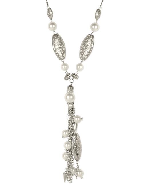 silver oval set with small white pearls - 969431 - Very Small Image - 1