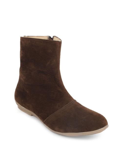 brown zippered suede boots - 9695887 - Very Small Image - 1