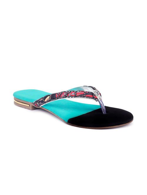 multicolored faux leather flip flop sandals - 9696249 - Very Small Image - 1