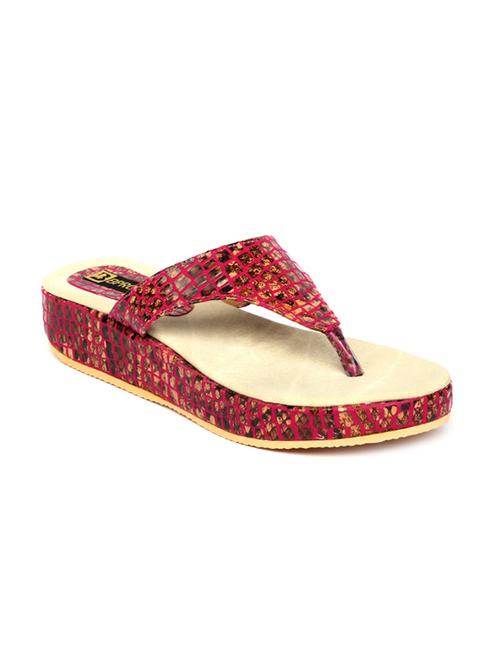 maroon faux leather platform slip ons - 9696291 - Very Small Image - 1