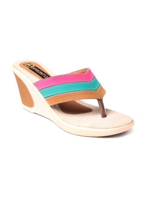 multicolored faux leather wedge slip ons - 9696340 - Very Small Image - 1