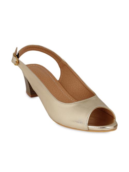 gold leatherette sandals - 9696551 - Very Small Image - 1