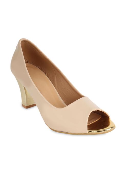 cream leatherette sandals - 9696557 - Very Small Image - 1