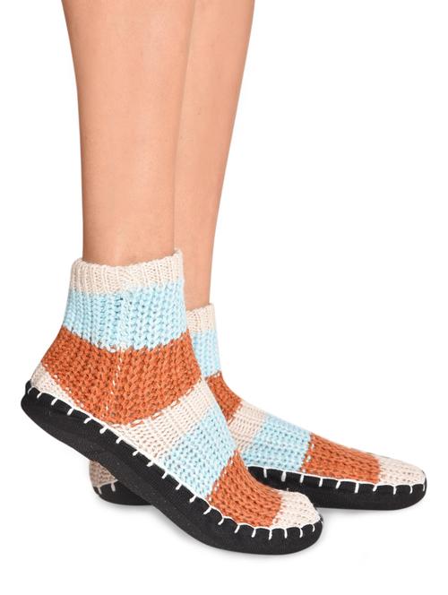multicolored striped acrylic booties - 9697508 - Very Small Image - 1