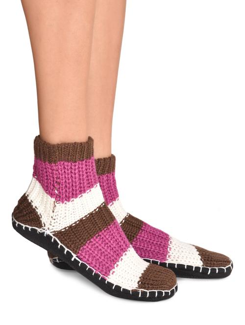 multicolored striped acrylic booties - 9697517 - Very Small Image - 1