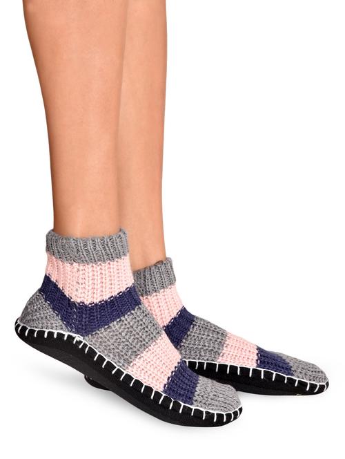 multicolored striped acrylic booties - 9697529 - Very Small Image - 1