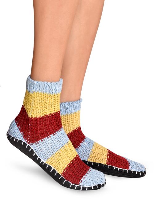 multicolored striped acrylic booties - 9697551 - Very Small Image - 1