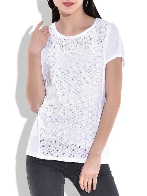 white cotton top - 9701076 - Very Small Image - 1