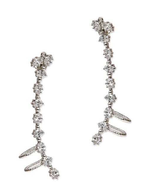 white crystal embellished single ear cuff - 9702098 - Very Small Image - 1