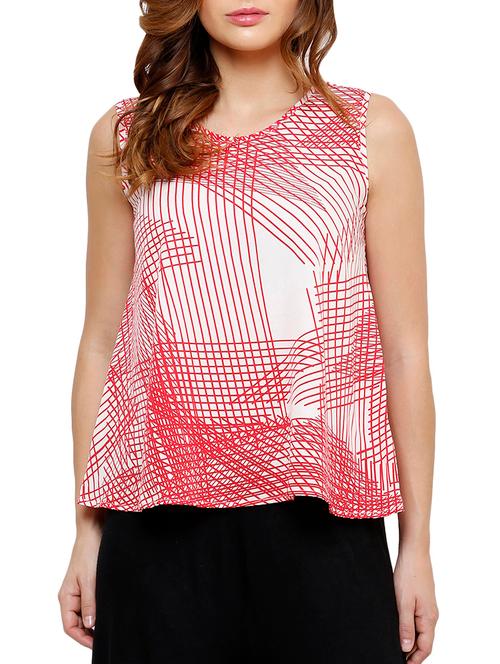 printed crepe top - 9703310 - Very Small Image - 1