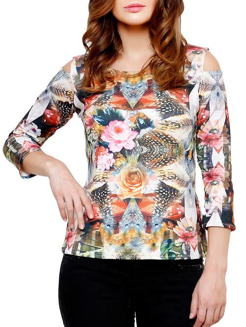 abstract cold shoulder top - 9703313 - Very Small Image - 1