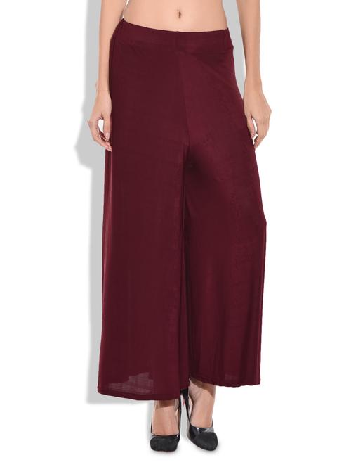 red viscose plain palazzo - 9703621 - Very Small Image - 1