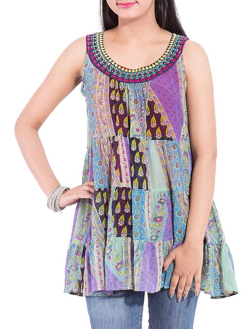 scoop neck a-line tunic - 9703880 - Very Small Image - 1