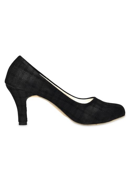 black textured velvet stilettos - 9706019 - Very Small Image - 1