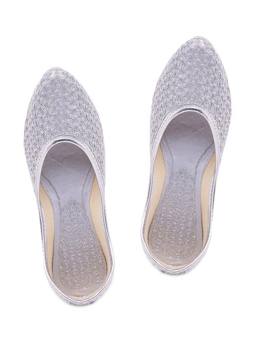 Silver leatherette mojaris - 9707058 - Very Small Image - 1