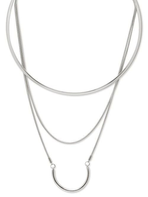 serpent layered silver necklace - 9710132 - Very Small Image - 1
