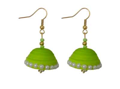 handmade paper quiling jewellery earring - 9710463 - Very Small Image - 1