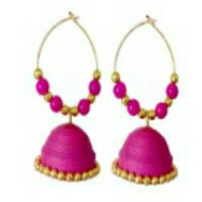 handmade paper quiling jewellery earring - 9711131 - Very Small Image - 1