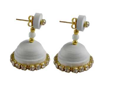 handmade paper quiling jewellery earring - 9711449 - Very Small Image - 1