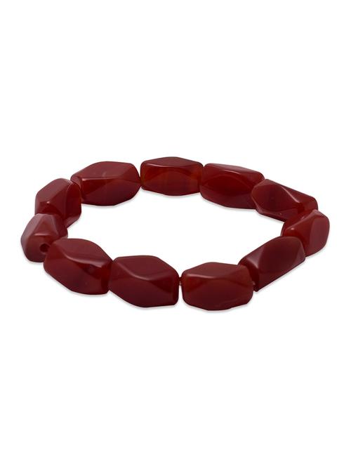 red glass beads bracelet - 971338 - Very Small Image - 1