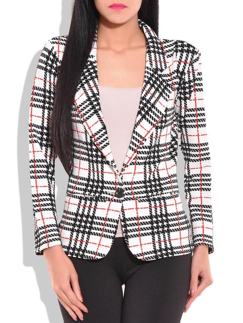 off white Checkered Blazer - 9718049 - Very Small Image - 1