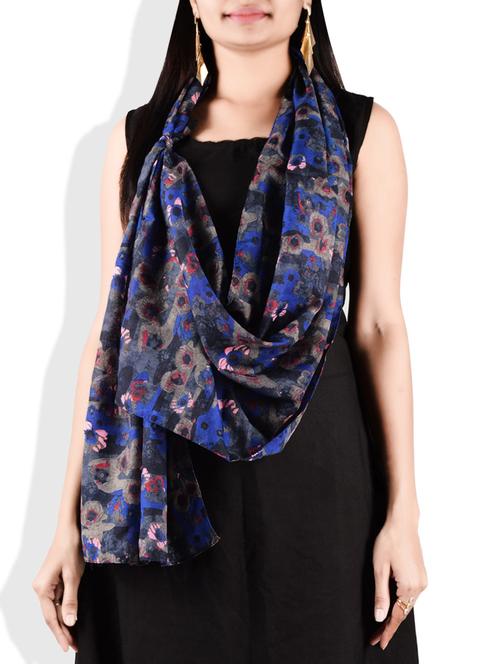 multi colour poly cotton printed scarf - 9718425 - Very Small Image - 1