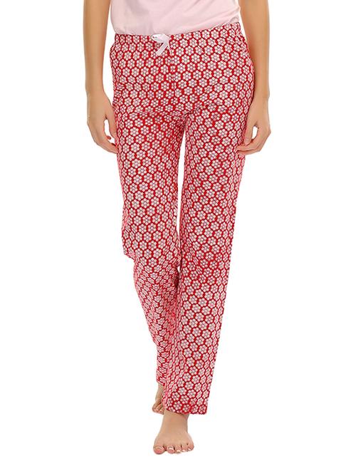 red printed cotton pyjama - 9718967 - Very Small Image - 1