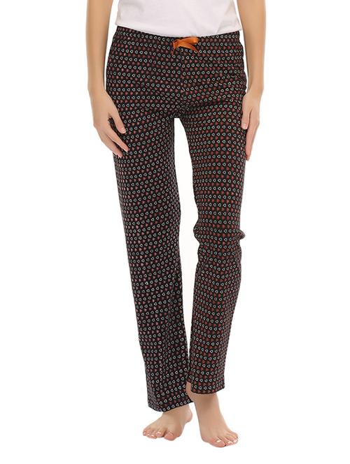 black printed cotton pyjama - 9719155 - Very Small Image - 1