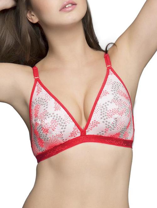 red cotton bra - 9719176 - Very Small Image - 1