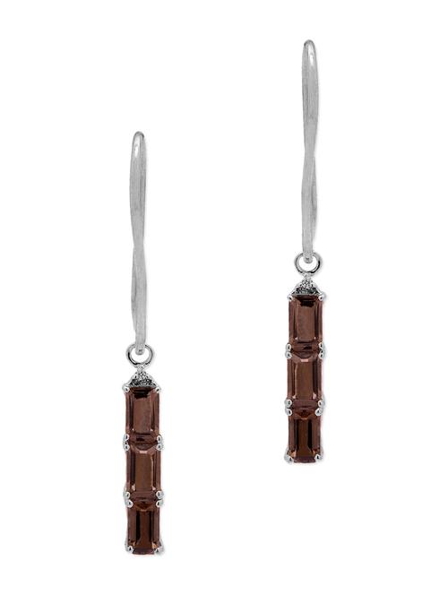 silver embellished drop earrings - 9719512 - Very Small Image - 1