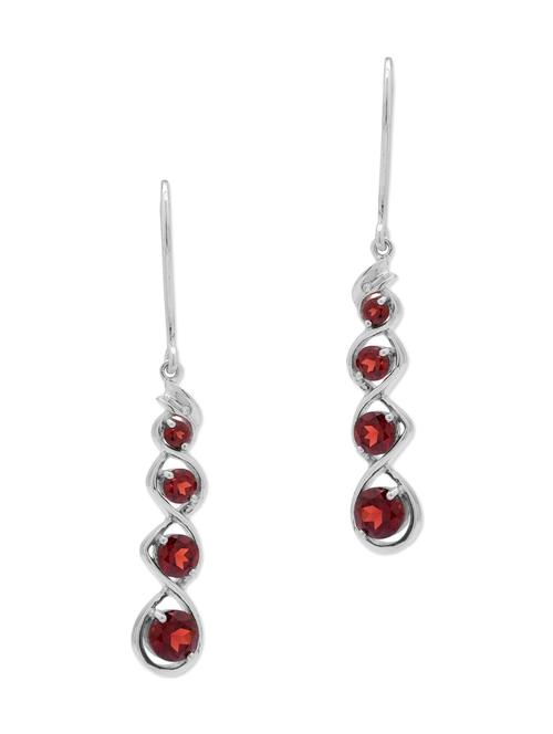 silver embellished drop earrings - 9719518 - Very Small Image - 1