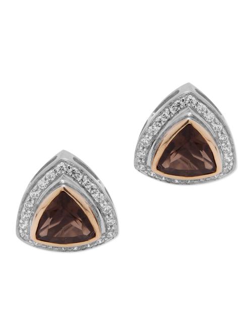 silver embellished triangular studs - 9719523 - Very Small Image - 1