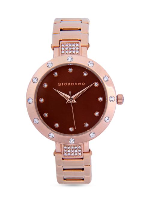 rose gold embellished analog watch - 9719956 - Very Small Image - 1