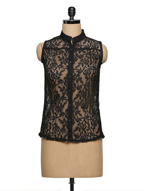 net black top with front button - 972176 - Very Small Image - 1