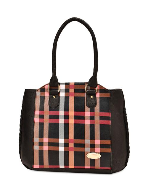 check print faux leather hand bag - 9722384 - Very Small Image - 1
