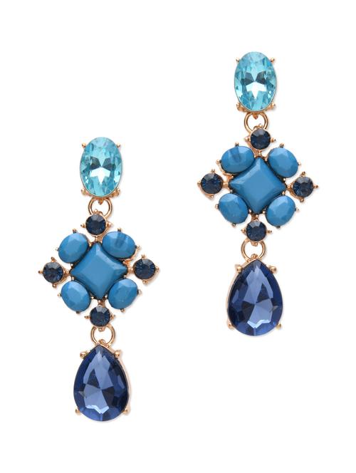 blue metallic studded party danglers - 972473 - Very Small Image - 1