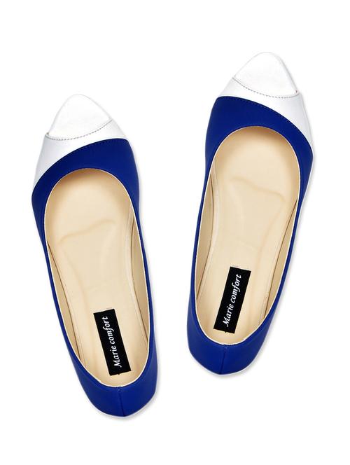 blue&white peep toe bellies - 9729623 - Very Small Image - 1